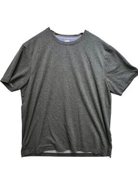 Lands' End Men's Performance T-Shirt Short Sleeve Stretch Size XL Gray Heathered